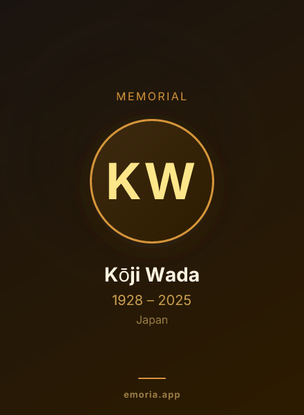 Memorial portrait of Kōji Wada