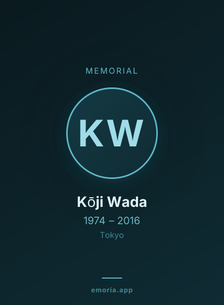 Memorial portrait of Kōji Wada