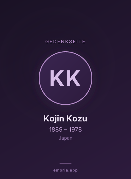 Gedenkportrait von Kojin Kozu