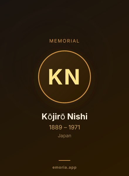 Memorial portrait of Kōjirō Nishi