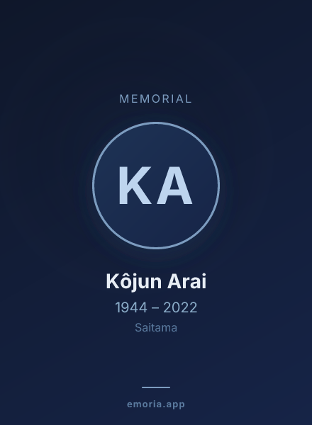 Memorial portrait of Kôjun Arai