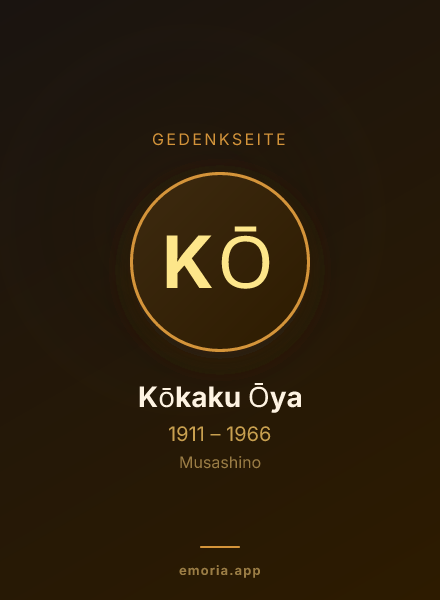 Gedenkportrait von Kōkaku Ōya