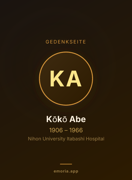 Gedenkportrait von Kōkō Abe