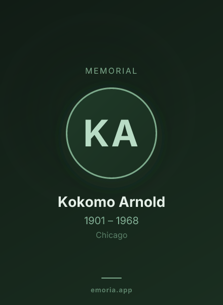 Memorial portrait of Kokomo Arnold