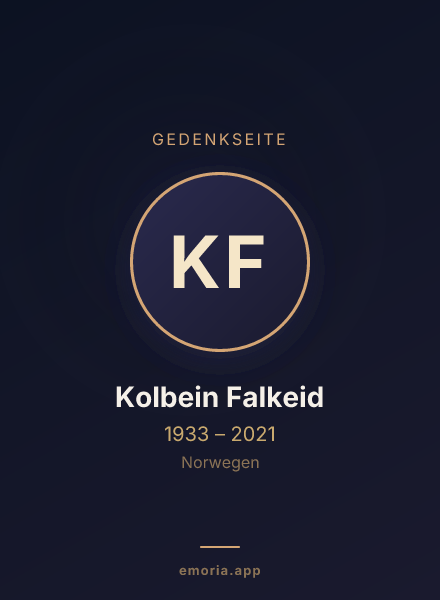 Gedenkportrait von Kolbein Falkeid