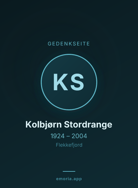 Gedenkportrait von Kolbjørn Stordrange