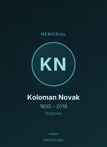 Memorial portrait of Koloman Novak
