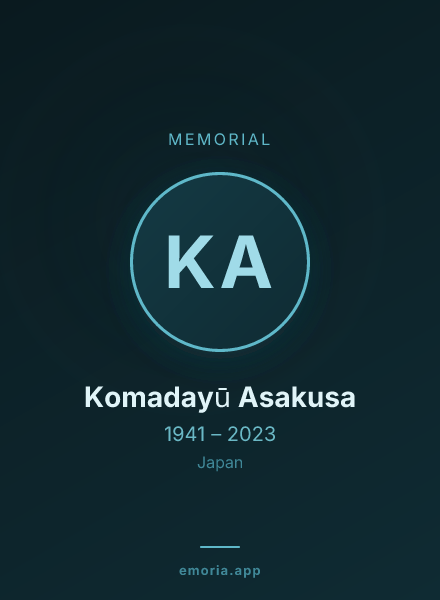 Memorial portrait of Komadayū Asakusa
