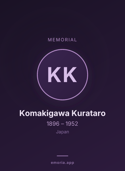 Memorial portrait of Komakigawa Kurataro