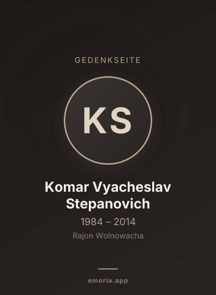 Gedenkportrait von Komar Vyacheslav Stepanovich
