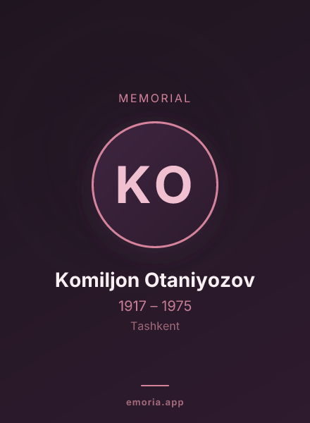 Memorial portrait of Komiljon Otaniyozov