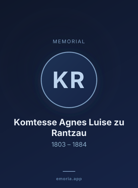 Memorial portrait of Komtesse Agnes Luise zu Rantzau