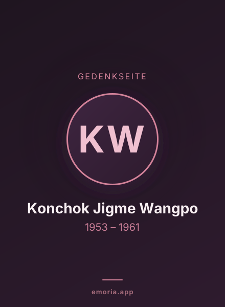 Gedenkportrait von Konchok Jigme Wangpo