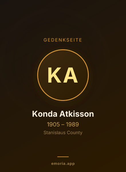 Gedenkportrait von Konda Atkisson