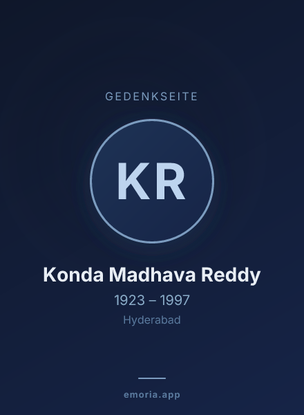 Gedenkportrait von Konda Madhava Reddy