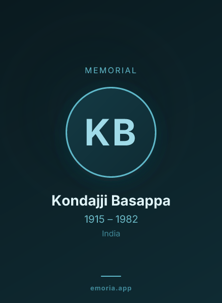 Memorial portrait of Kondajji Basappa