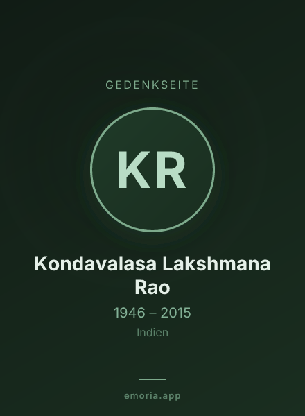 Gedenkportrait von Kondavalasa Lakshmana Rao