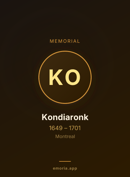 Memorial portrait of Kondiaronk