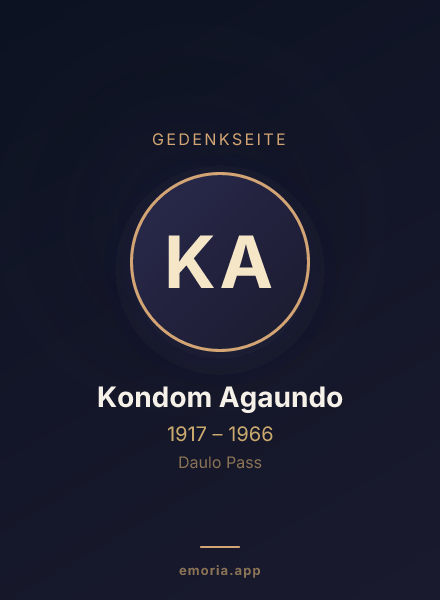 Gedenkportrait von Kondom Agaundo