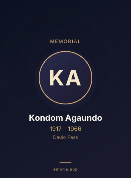 Memorial portrait of Kondom Agaundo