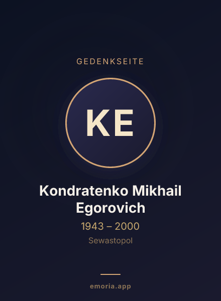 Gedenkportrait von Kondratenko Mikhail Egorovich