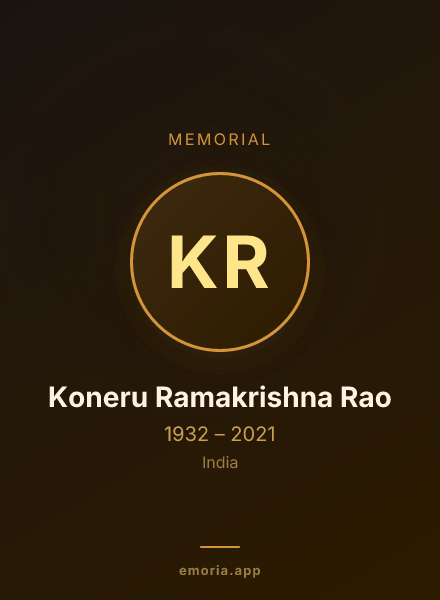 Memorial portrait of Koneru Ramakrishna Rao