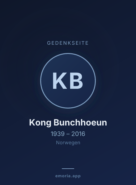Gedenkportrait von Kong Bunchhoeun