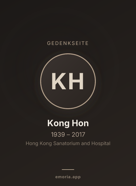 Gedenkportrait von Kong Hon