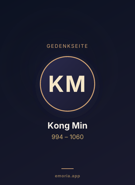 Gedenkportrait von Kong Min