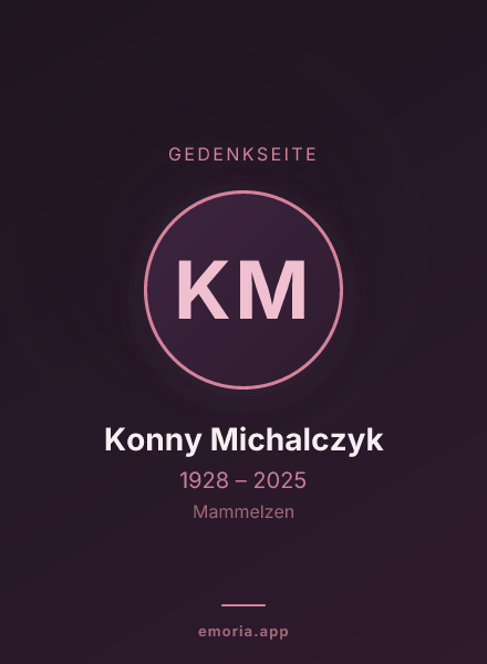 Gedenkportrait von Konny Michalczyk