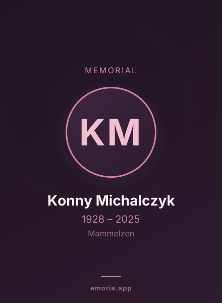 Memorial portrait of Konny Michalczyk
