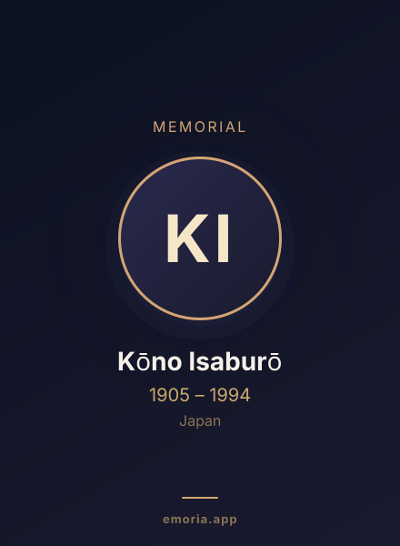 Memorial portrait of Kōno Isaburō