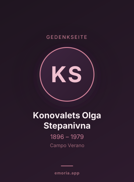 Gedenkportrait von Konovalets Olga Stepanivna