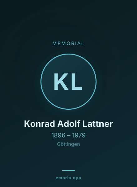 Memorial portrait of Konrad Adolf Lattner
