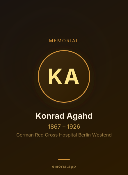 Memorial portrait of Konrad Agahd