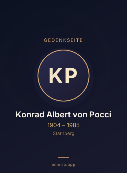 Gedenkportrait von Konrad Albert von Pocci