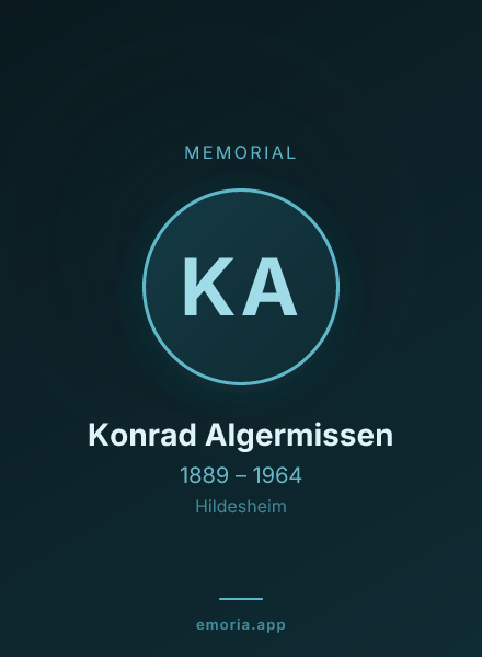Memorial portrait of Konrad Algermissen