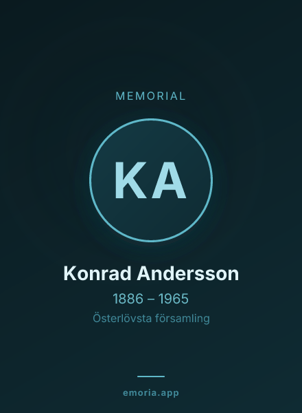Memorial portrait of Konrad Andersson