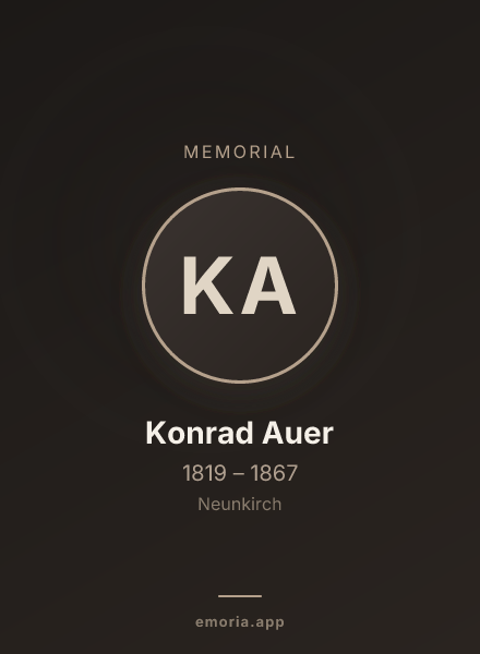 Memorial portrait of Konrad Auer