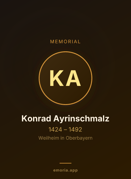 Memorial portrait of Konrad Ayrinschmalz