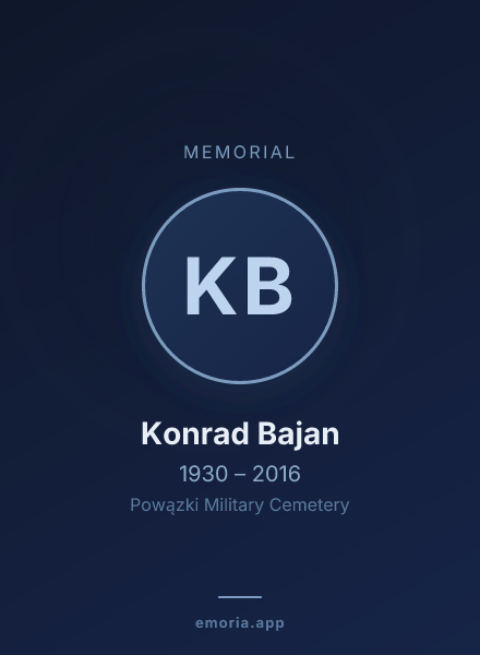 Memorial portrait of Konrad Bajan