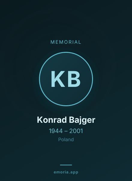 Memorial portrait of Konrad Bajger