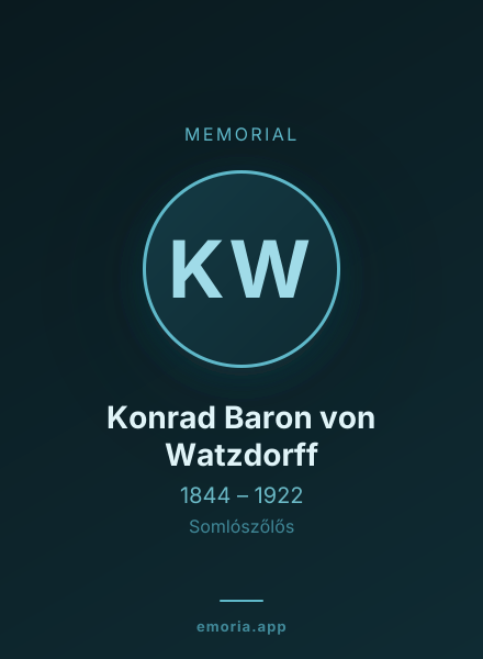 Memorial portrait of Konrad Baron von Watzdorff