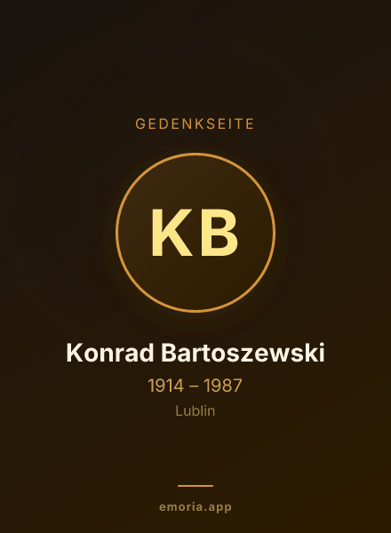Gedenkportrait von Konrad Bartoszewski