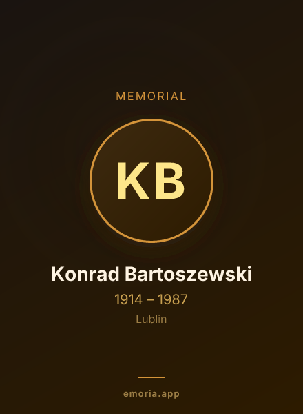 Memorial portrait of Konrad Bartoszewski