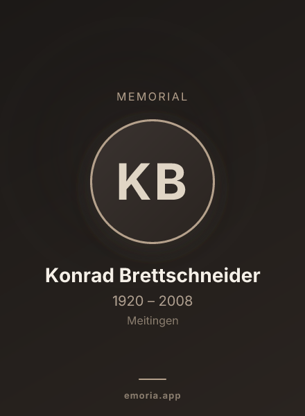 Memorial portrait of Konrad Brettschneider