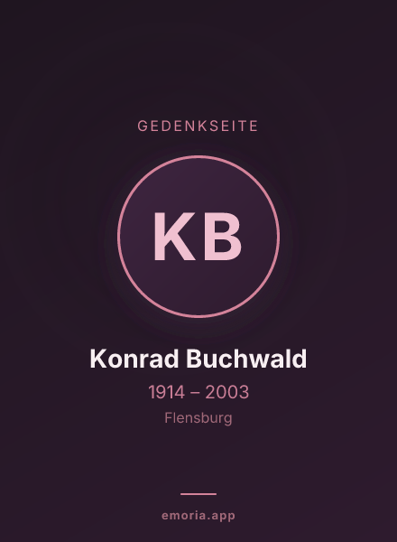 Gedenkportrait von Konrad Buchwald