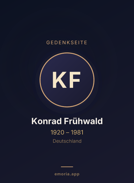 Gedenkportrait von Konrad Frühwald