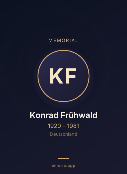 Memorial portrait of Konrad Frühwald