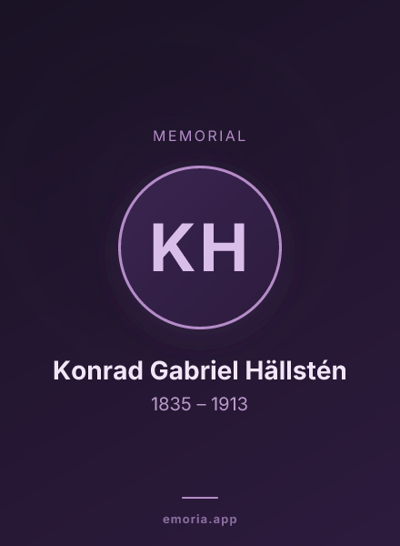 Memorial portrait of Konrad Gabriel Hällstén